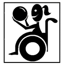 disabled wheelchair bound girl playing with a ball